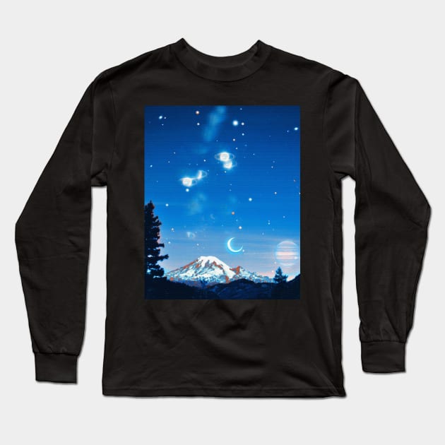 starfall Long Sleeve T-Shirt by lofi_retrowave